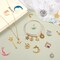 120 Pieces Mixed Sun Star Moon Charms Jewelry Making Gold Enamel Charm Pendants for DIY Necklace Bracelet Making Supplies